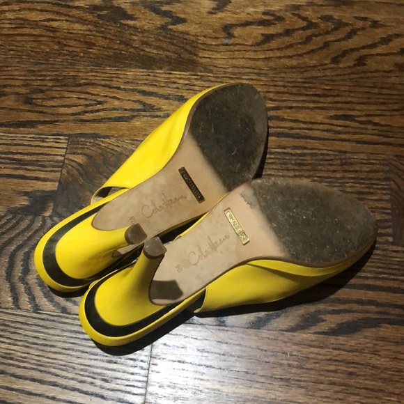 Cole Haan yellow sling back heels size 9 B - Picture 5 of 6